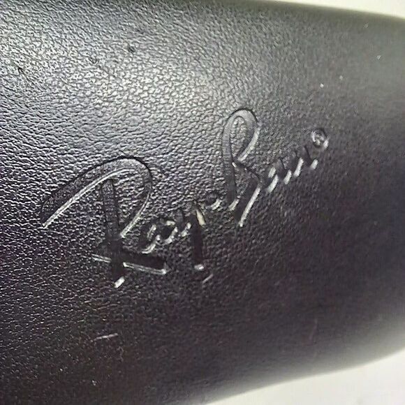 Ray-Ban Black Clam Shell Glasses Case-Gray Felt Lined-Hinged-Travel-Sunglasses - Picture 6 of 7